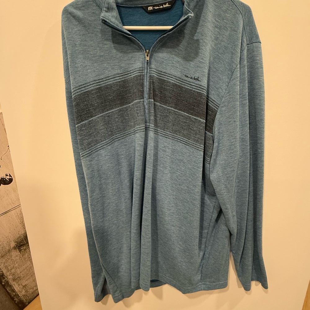 Men's Blue Quarter-Zip Sweater